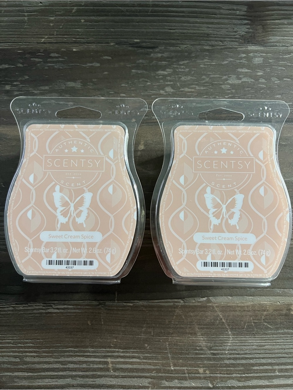 Sweet Cream Spice - 2 Scentsy Bars ( includes 1 full & 1 partial bar )